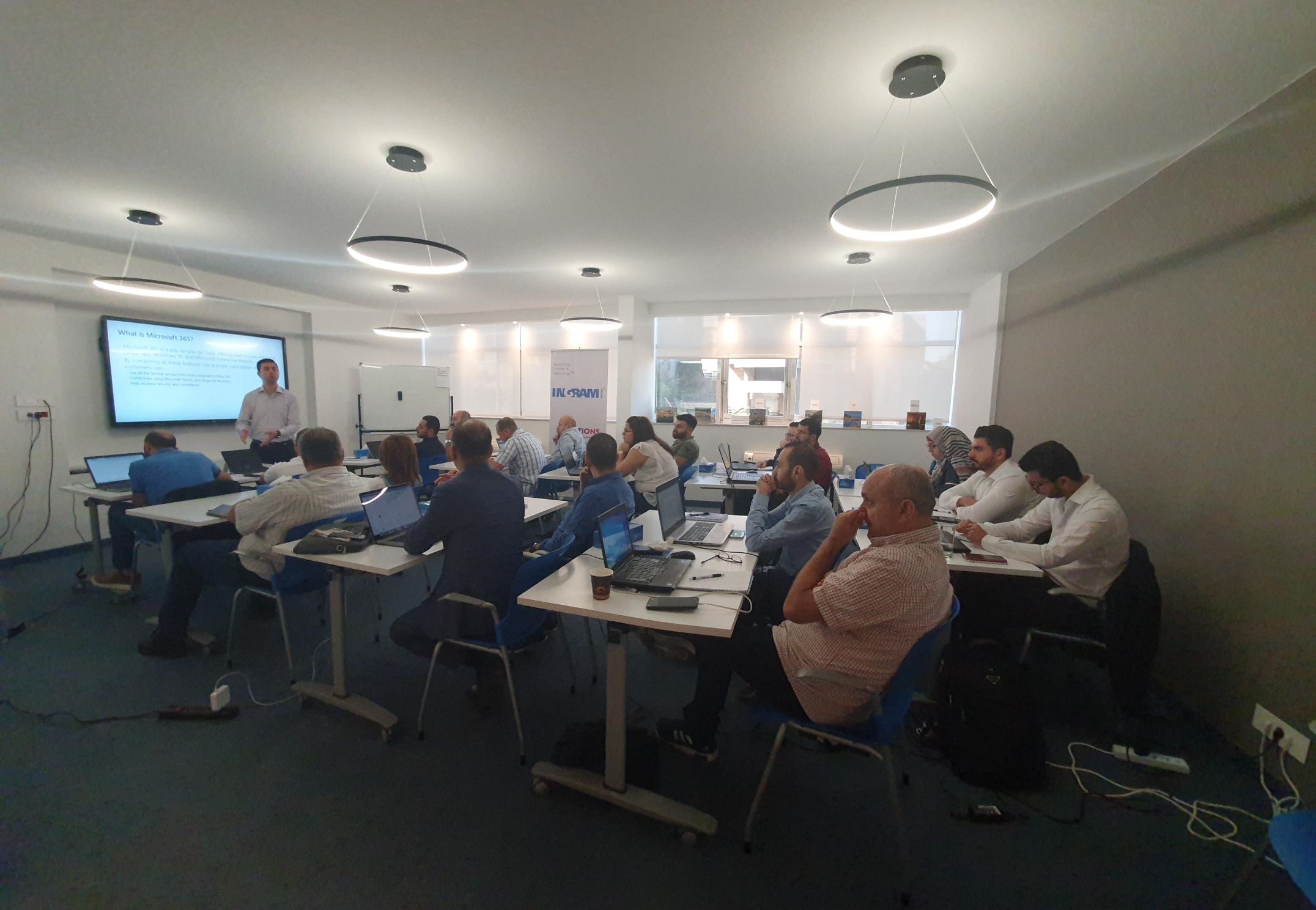 SBEEH Software Academy — Classroom screen introducing an ASP.NET Core course taught by Mohammad Sbeeh, Microsoft Certified Trainer (MCT)