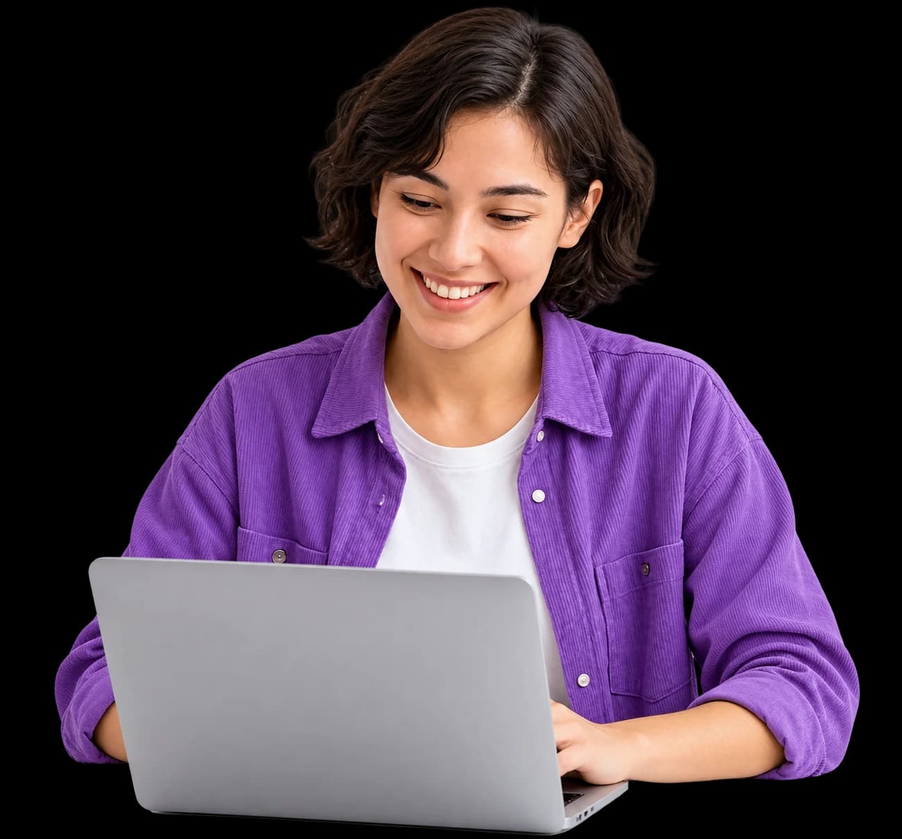 Learner attending an online IT training session on a laptop